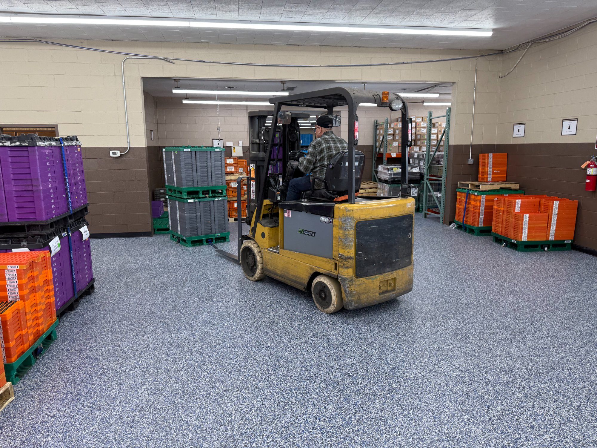 Jay Shop facility operations including forklift and materials handling